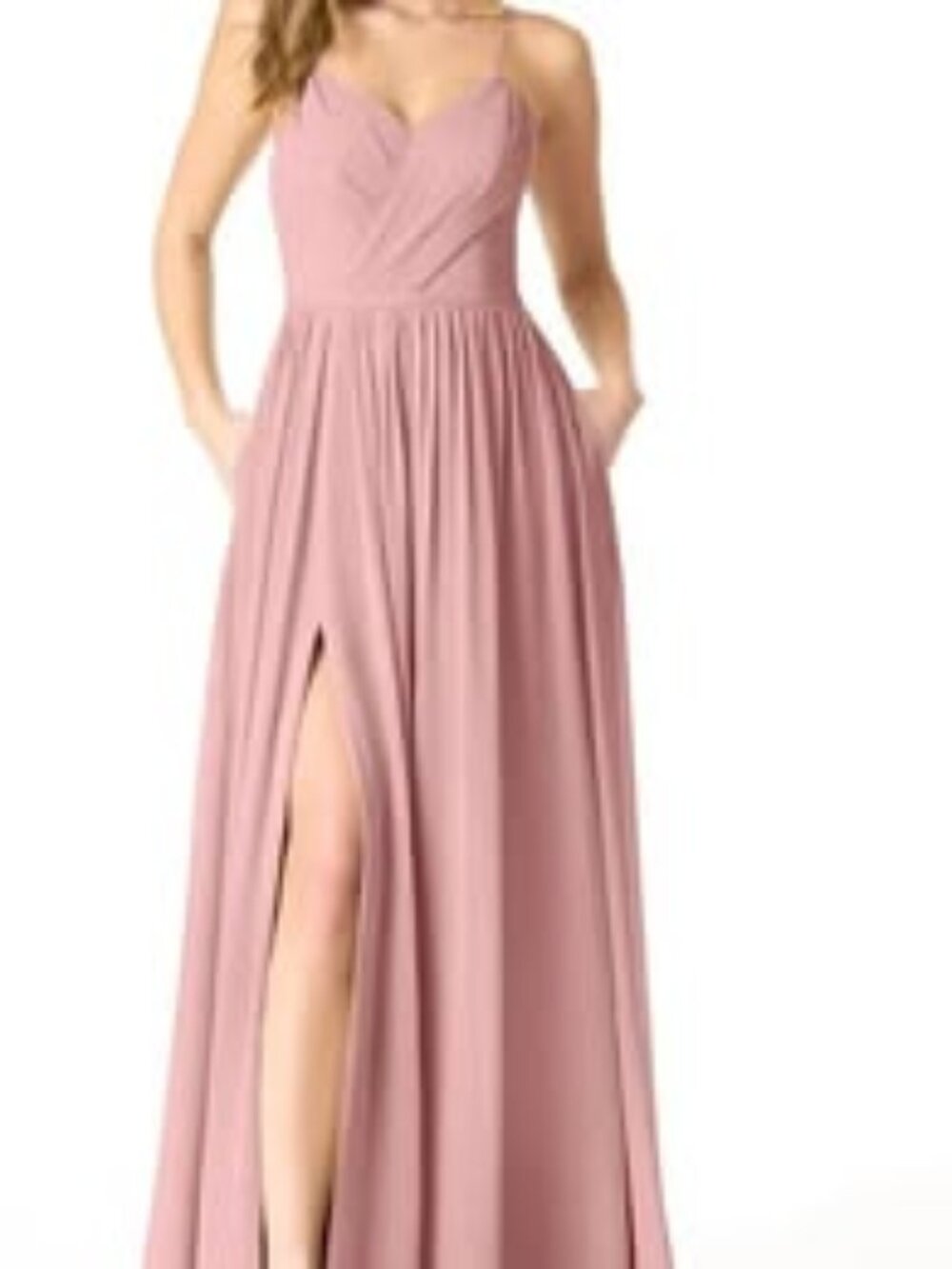 Azazie Cora Bridesmaid Dress – Dusty Rose (Worn Once)